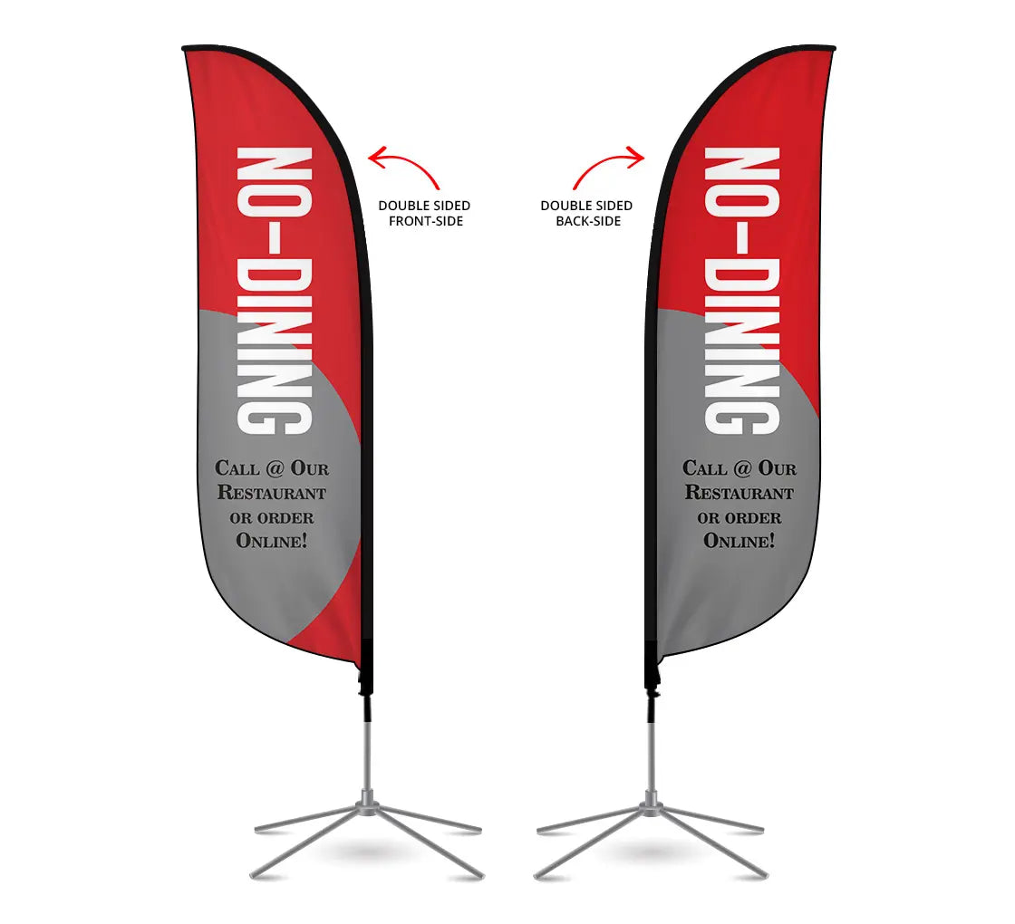 Pre-Printed Flags 2' Ft x 7.58' Ft
