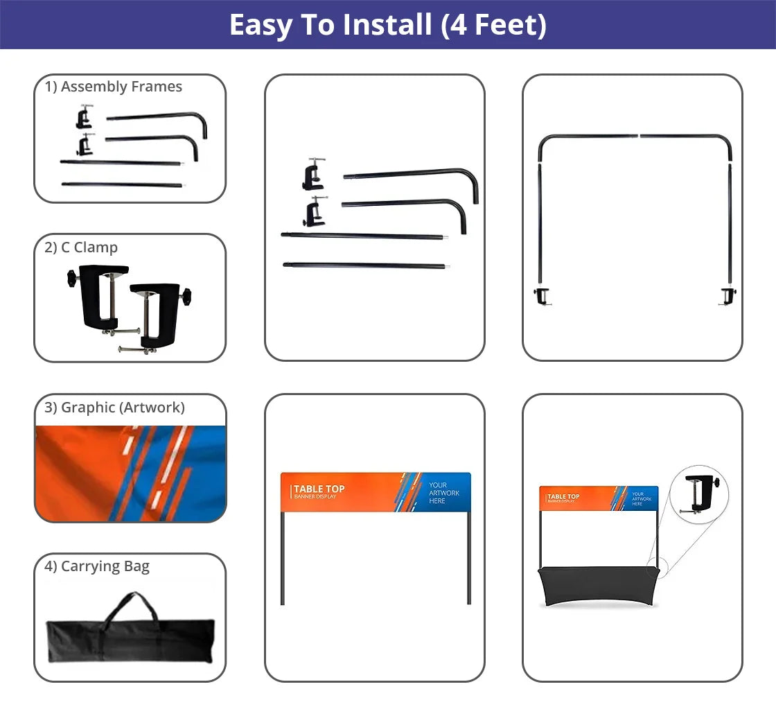 Table Top Back Wall Display (Includes Hardware)