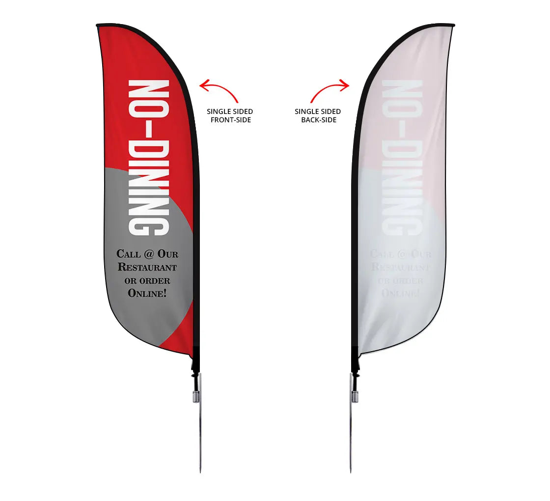 Pre-Printed Flags 2' Ft x 7.58' Ft